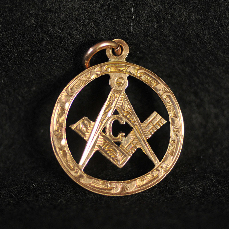Gold Masonic Pocket Watch Fob 